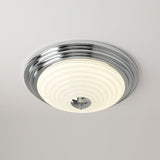 Art Deco Ceiling Light  Chrome Chevron Glass Shade - Product detail 11