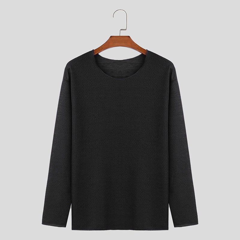 Essential Crew Neck Sweatshirt  Minimalist Cotton Blend Design - Product detail 12