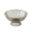Vintage Glass Fruit Bowl  Scalloped Edge Mint Design - Product detail 7