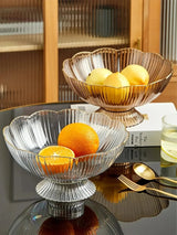 Vintage Glass Fruit Bowl  Scalloped Edge Mint Design - Product example