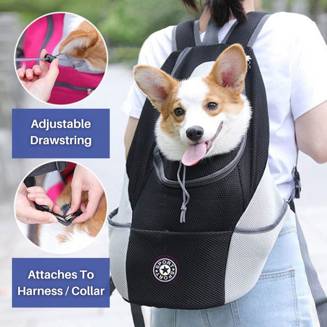 Pet Travel Backpack  Mesh Ventilated Carrier For Small Dogs - Product showcase