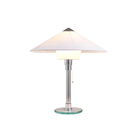 Bauhaus Table Lamp  Glass Base With Fabric Shade - Product detail 9