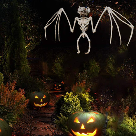 Gothic Skeleton Bat  Halloween Wall Hanging Decoration - Product showcase