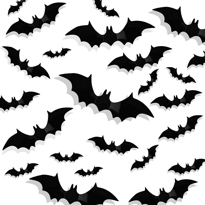 Halloween Wall Decals  3D Flying Bat Decorations - Product showcase