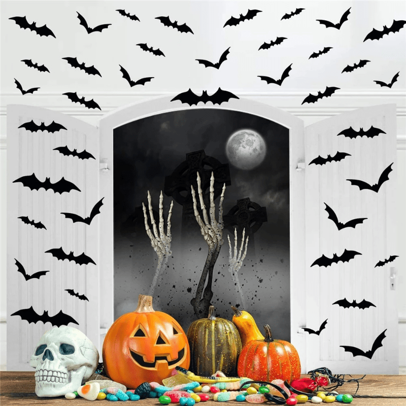 Halloween Wall Decals  3D Flying Bat Decorations - Product detail 4