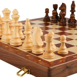 Wooden Chess Set  Foldable Walnut Board with Handcrafted Pieces - Product detail 5
