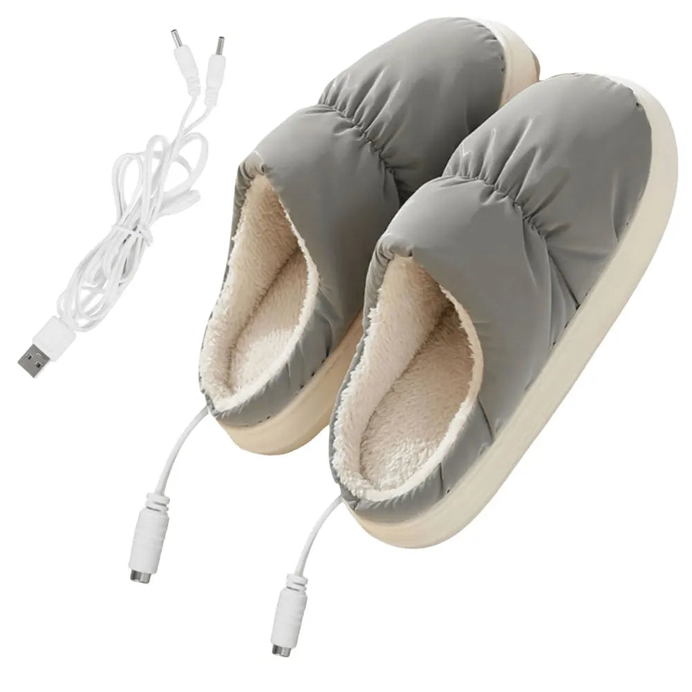 Electric Heated Slippers  Cozy Plush Winter Warming Footwear - Product detail 5