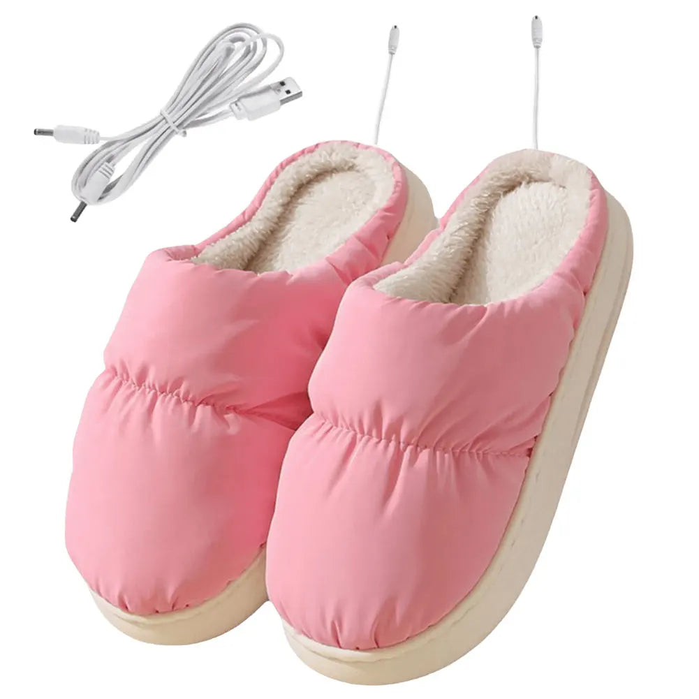 Electric Heated Slippers  Cozy Plush Winter Warming Footwear - Product detail 7