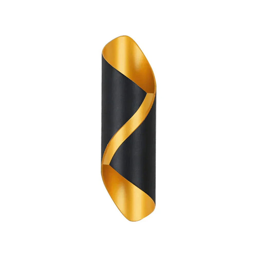 Modern Outdoor Wall Light  Black Gold Spiral Design - Product detail 5