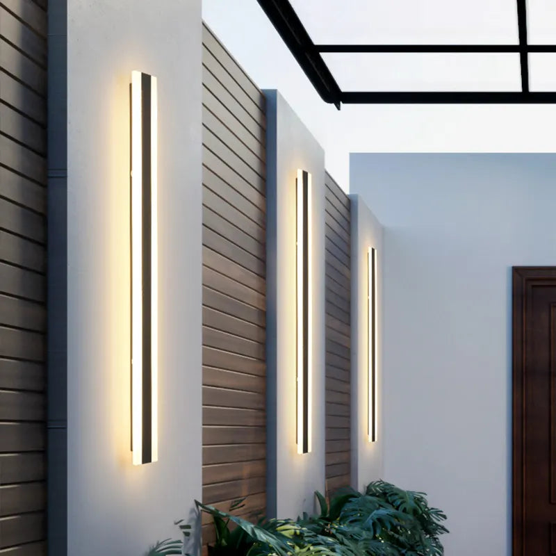 Modern Outdoor Wall Light  Linear LED Sconce Black - Product detail 4