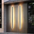 Modern Outdoor Wall Light  Linear LED Sconce Black - Product example