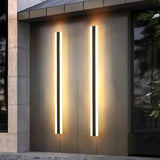 Modern Outdoor Wall Light  Linear LED Sconce Black - Product example