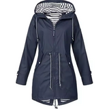 Waterproof Hooded Coat  Black Striped Liner Design - Product detail 6