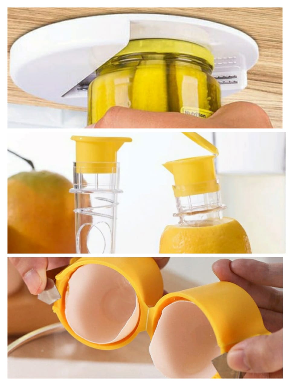 Kitchen Tools Set  Multi-Function Citrus Juicer Egg Cracker  Jar Opener - Product showcase