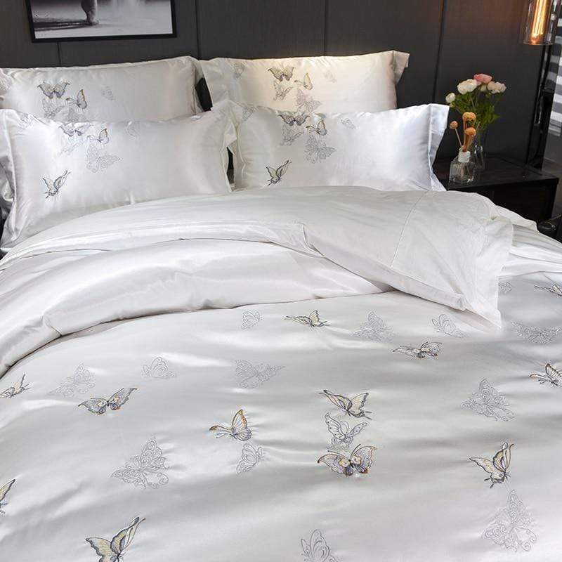 Luxury Butterfly Duvet Set  Egyptian Cotton Satin Blend - Product example