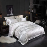 Luxury Butterfly Duvet Set  Egyptian Cotton Satin Blend - Detailed view