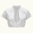 Traditional Dirndl Blouse  Short Sleeve Cotton Design - Product showcase
