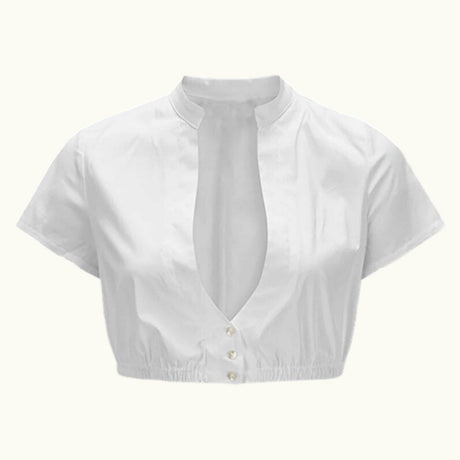 Traditional Dirndl Blouse  Short Sleeve Cotton Design - Product showcase