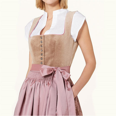 Traditional Dirndl Blouse  Short Sleeve Cotton Design - Product example