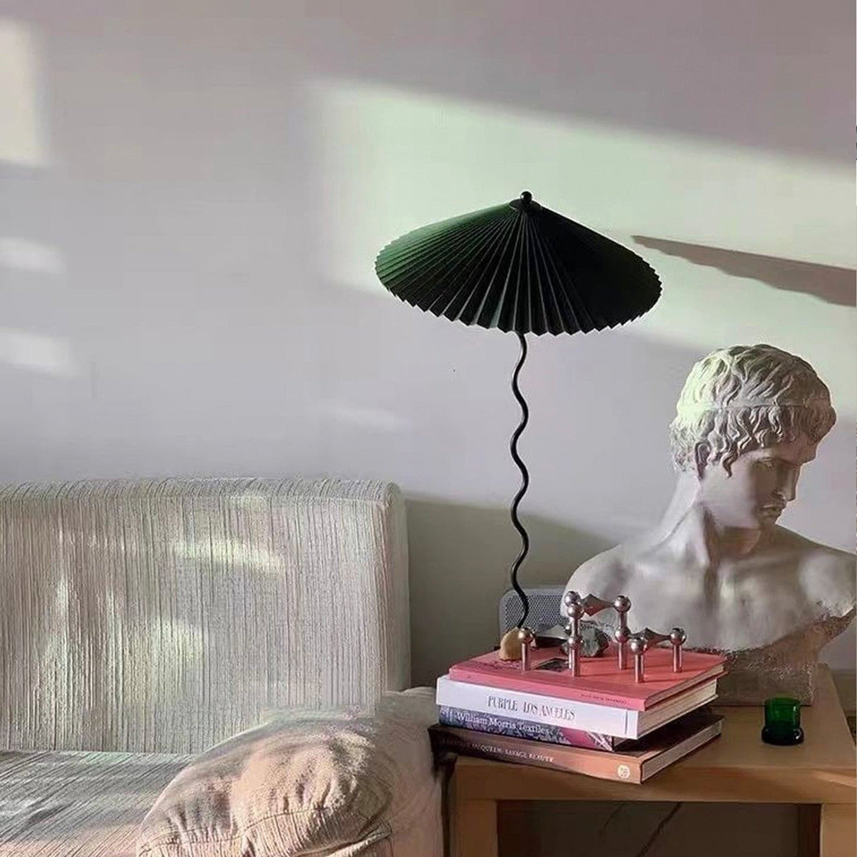 Modern Pleated Table Lamp  Textured Shade Design - Product detail 22