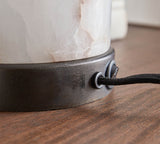 Alabaster Table Lamp  White Marble Base with Linen Shade - Product detail 17