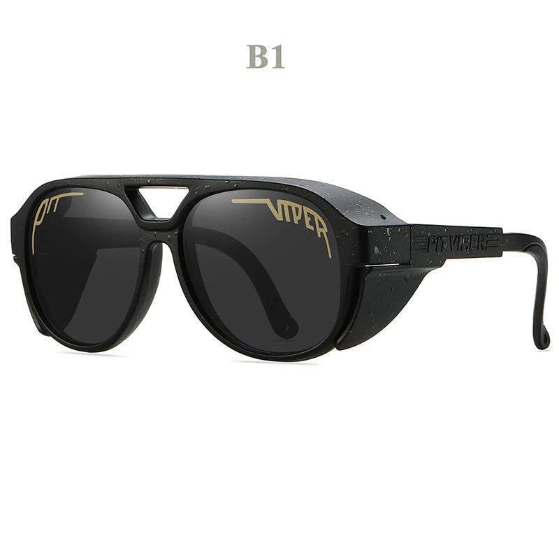 Protective Motorcycle Sunglasses  UV400 TAC Lens Shield - Product showcase