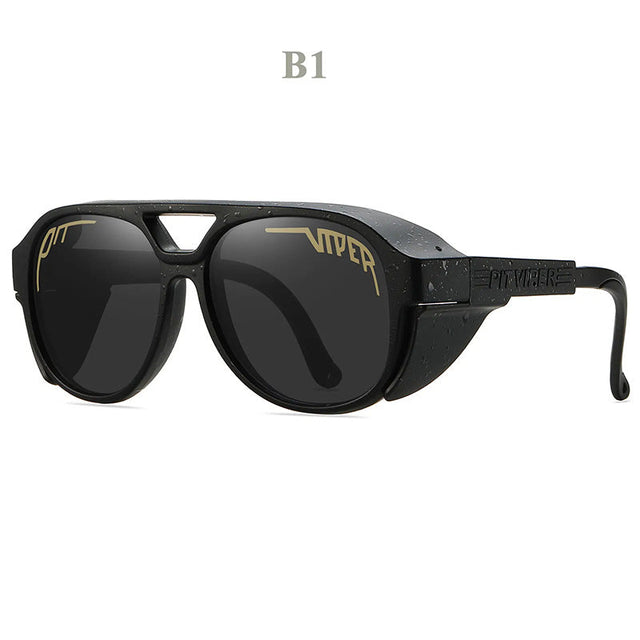 Protective Motorcycle Sunglasses  UV400 TAC Lens Shield - Product showcase