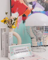 Modern Wire Table Lamp  Chrome Frame White Dome Design - Product detail 11