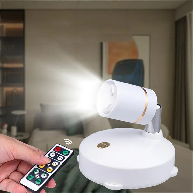 Remote Control LED Spotlight  Wireless Dimmable Accent Light - Product showcase