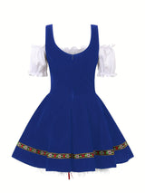 Womens Plus Size Bavarian Halloween Costume Dress  Puff Sleeve Mini Outfit - Product detail 6