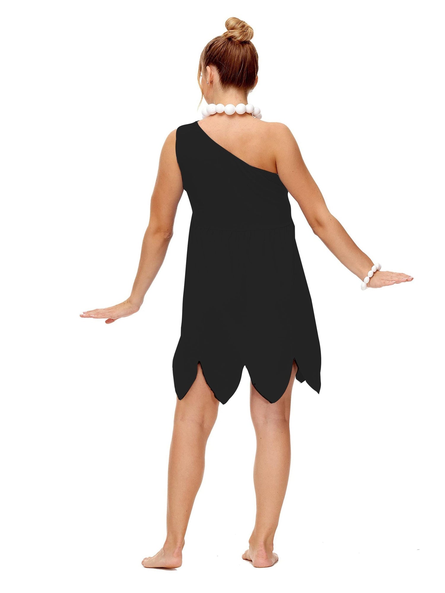 Womens Plus Size One-Shoulder Halloween Costume Dress  Prehistoric Mini Outfit - Product detail 5