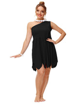 Womens Plus Size One-Shoulder Halloween Costume Dress  Prehistoric Mini Outfit - Product detail 6