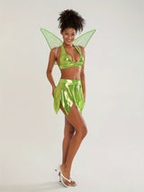 Womens Two-Piece Fairy Halloween Costume Set  Halter Mini Outfit - Detailed view