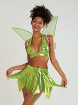 Womens Two-Piece Fairy Halloween Costume Set  Halter Mini Outfit - Product example
