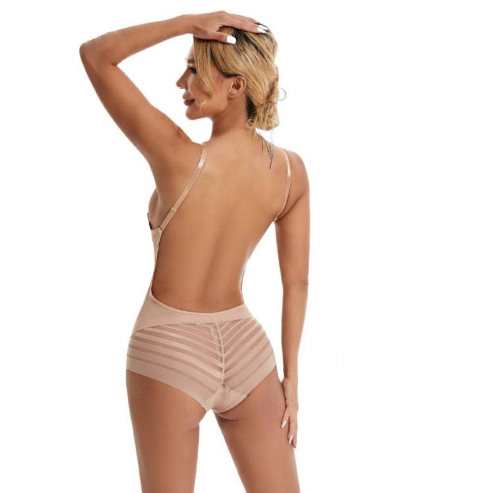 Seamless Shaping Bodysuit  U-Plunge Backless Design With Built-in Bra - Detailed view