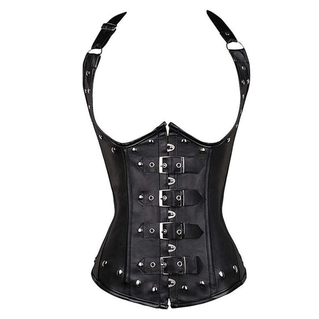 Gothic Underbust Corset  Steel Boned Steampunk Design - Product showcase