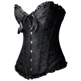 Victorian Waist Trainer Corset  Boned Jacquard Pattern - Product example