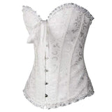 Victorian Waist Trainer Corset  Boned Jacquard Pattern - Product detail 5