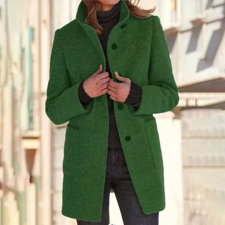 Womens Winter Coat  Stand Collar Long Sleeve Design - Product detail 4