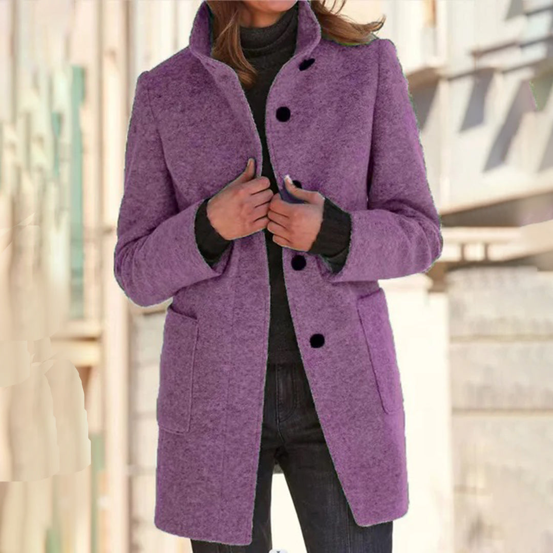 Womens Winter Coat  Stand Collar Long Sleeve Design - Product detail 6