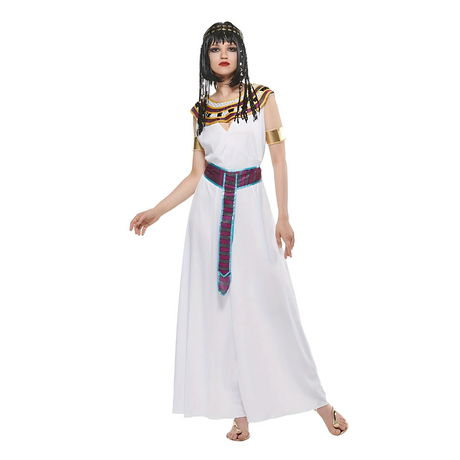 Womens Royal Cleopatra Costume  Sleeveless Maxi Halloween Dress - Product showcase