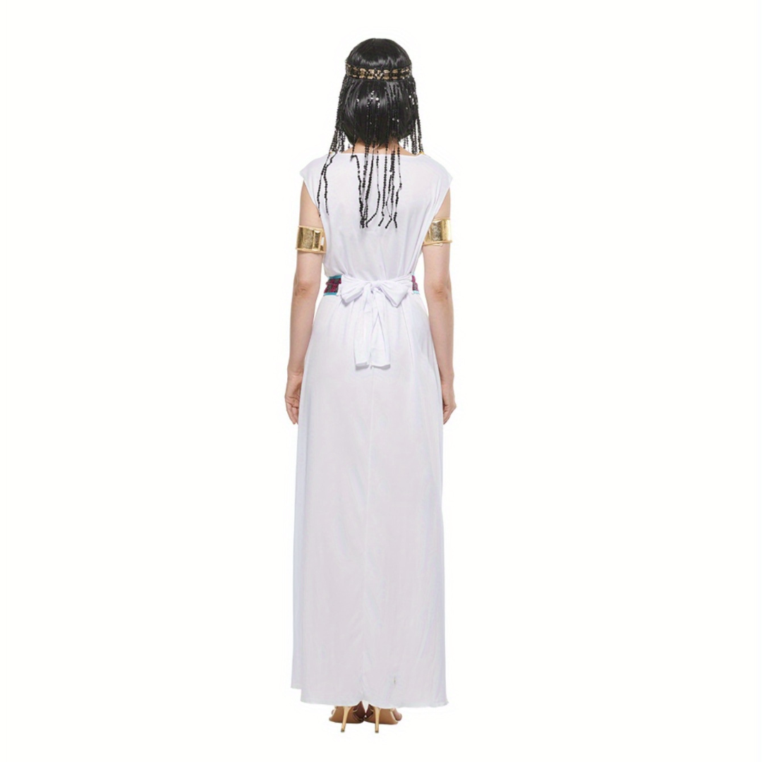 Womens Royal Cleopatra Costume  Sleeveless Maxi Halloween Dress - Product example