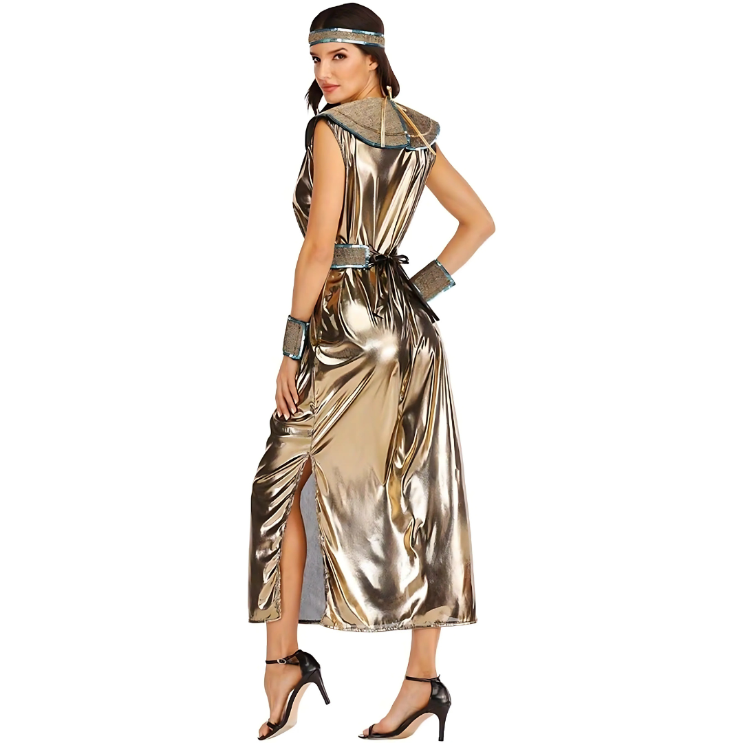 Womens Elegant Cleopatra Halloween Costume Dress  Maxi Gown - Product example