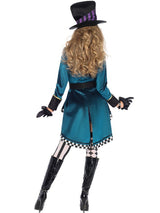 Womens Halloween Dress  Fantasy Mad Hatter Mini Costume Look - Detailed view