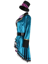Womens Halloween Dress  Fantasy Mad Hatter Mini Costume Look - Product detail 4