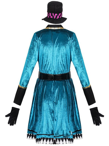 Womens Halloween Dress  Fantasy Mad Hatter Mini Costume Look - Product detail 5