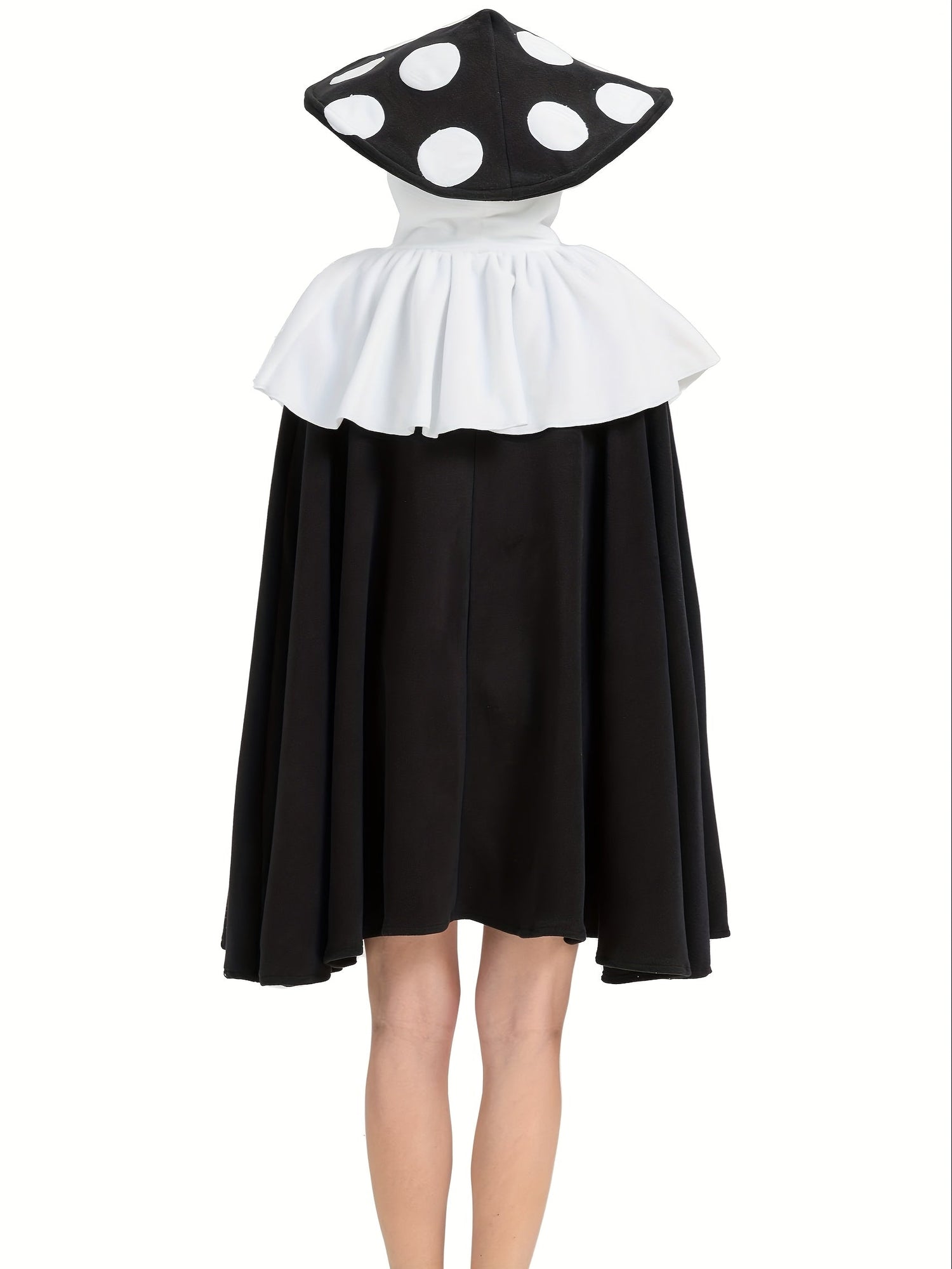Womens Fantasy Mushroom Halloween Costume Cape  Oversized Hooded Cloak - Detailed view