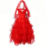 Womens Gothic Maxi Costume Gown  Lace Halloween Dress - Product showcase