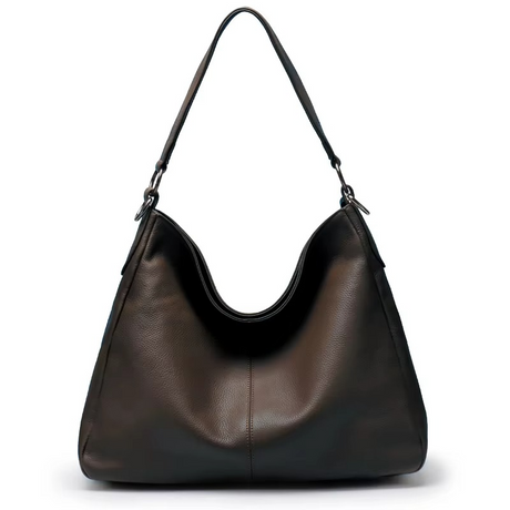 Classic Leather Hobo Bag  Minimalist Black Design - Product showcase