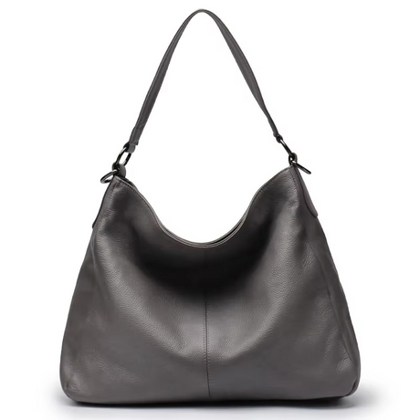 Classic Leather Hobo Bag  Minimalist Black Design - Product example